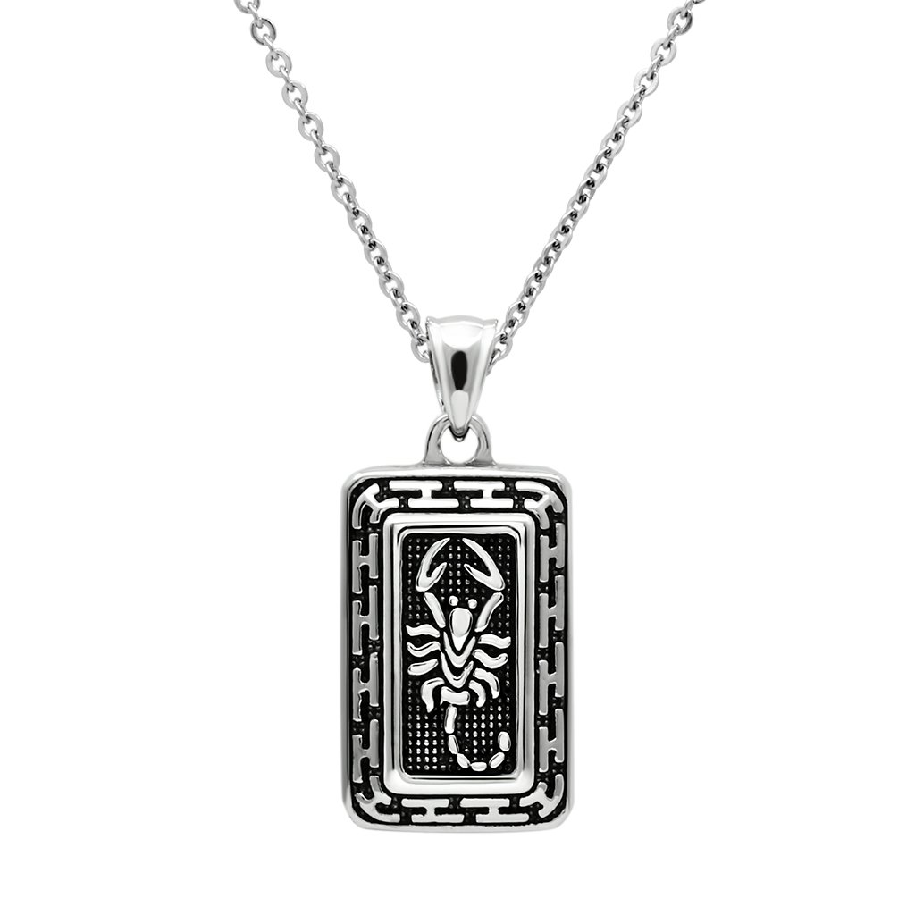 TK546 High Polished Stainless Steel Chain Pendant showcasing its sleek design and shiny finish.