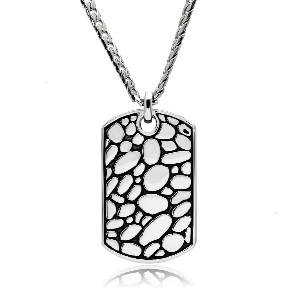 TK556 High Polished Stainless Steel Necklace showcasing its sleek design and reflective finish.