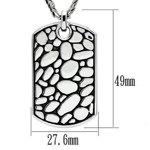 TK556 High Polished Stainless Steel Necklace showcasing its sleek design and reflective finish.