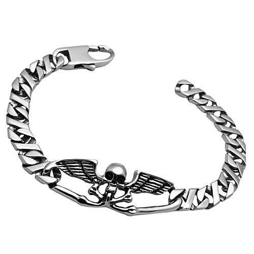 TK572 High Polished Stainless Steel Bracelet showcasing a sleek and shiny design without any plating.