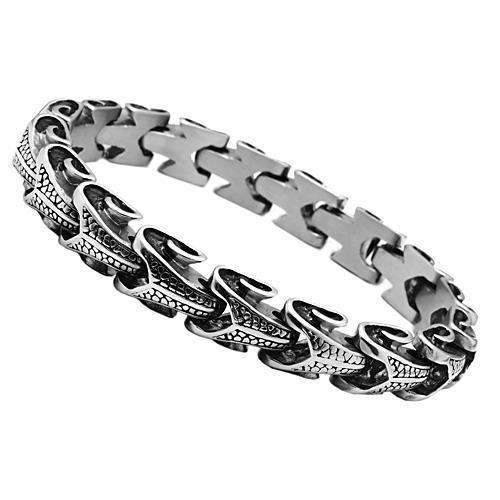 TK575 High Polished Stainless Steel Bracelet showcasing its sleek design and shiny finish.