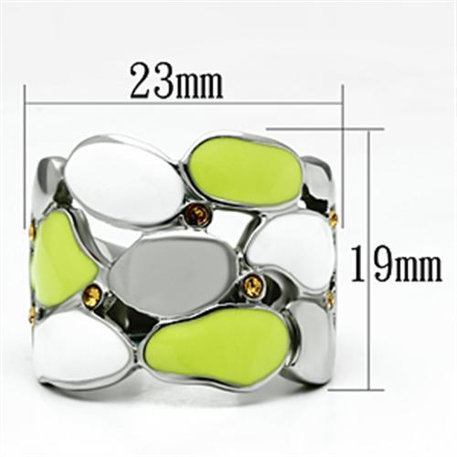 Colorful band ring dimensions.