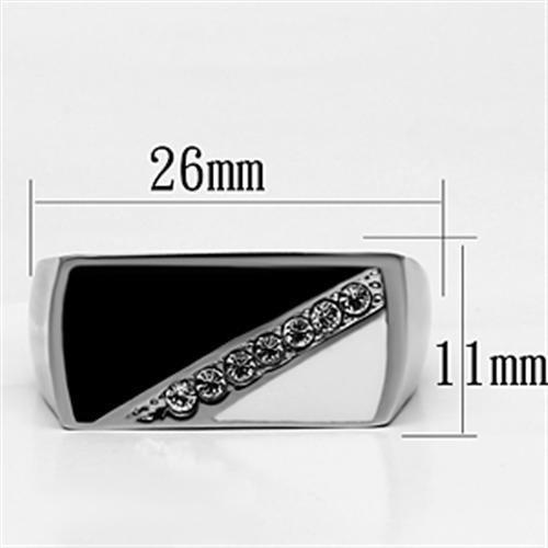 Rectangular ring with dimensions.