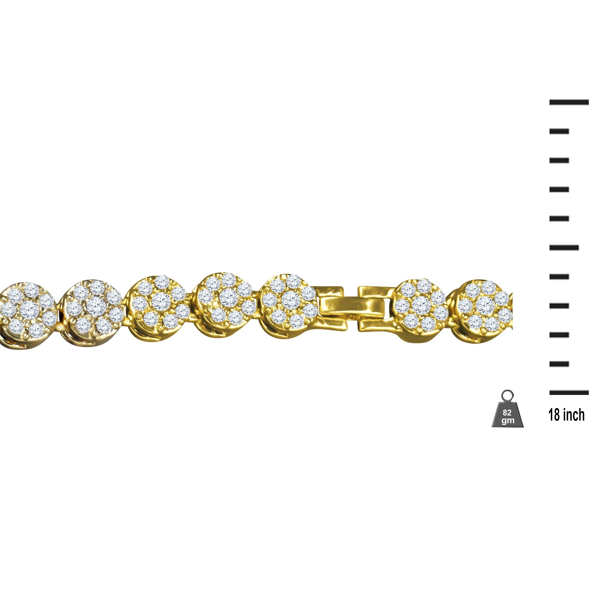 TREASURE 7 MM Flower Chain featuring rhinestones on a base alloy metal chain, showcasing elegance and luxury.