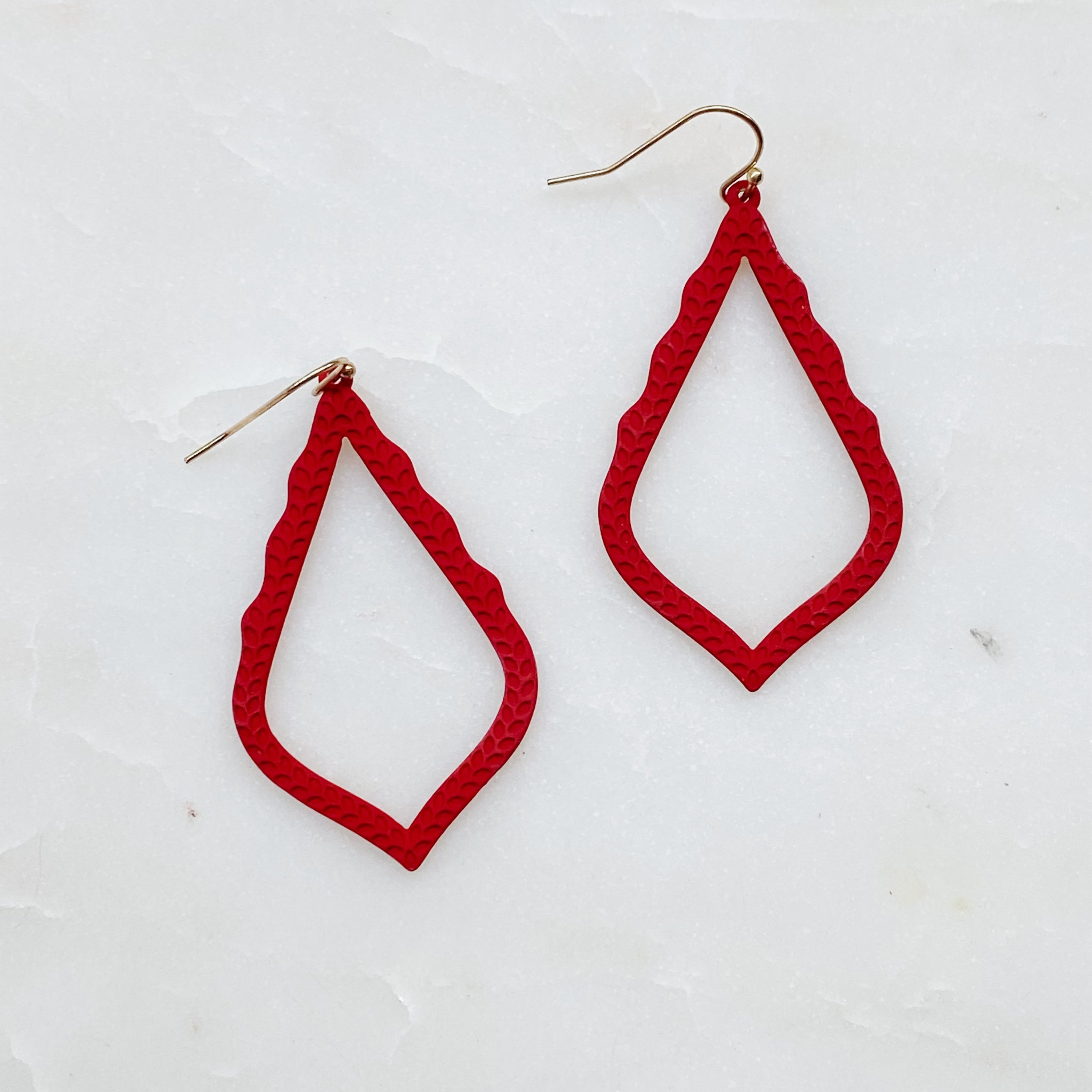 True To The Game Earrings featuring vibrant colors and a lightweight fish hook design, perfect for game day.