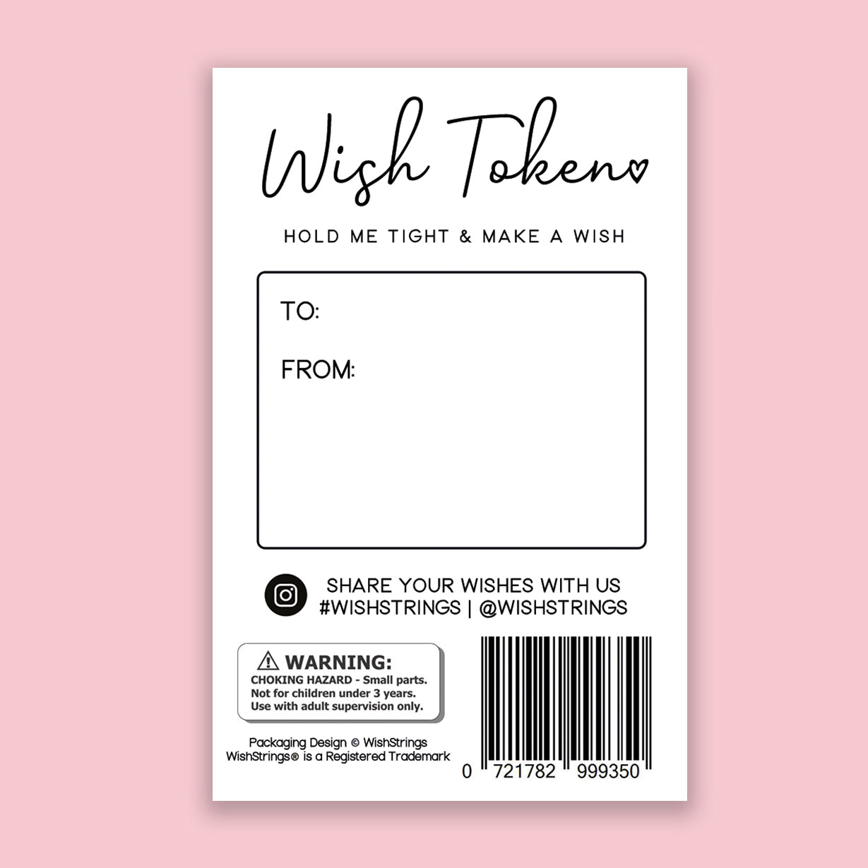 TURQUOISE Crystal Pocket Token displayed on a glossy card with inspirational design, wrapped in clear cellophane.