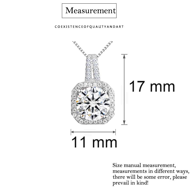 Two Carat Halo Cubic Zirconia Pendant Necklace featuring a stunning halo design with 18K white gold plating and genuine Austrian crystals.