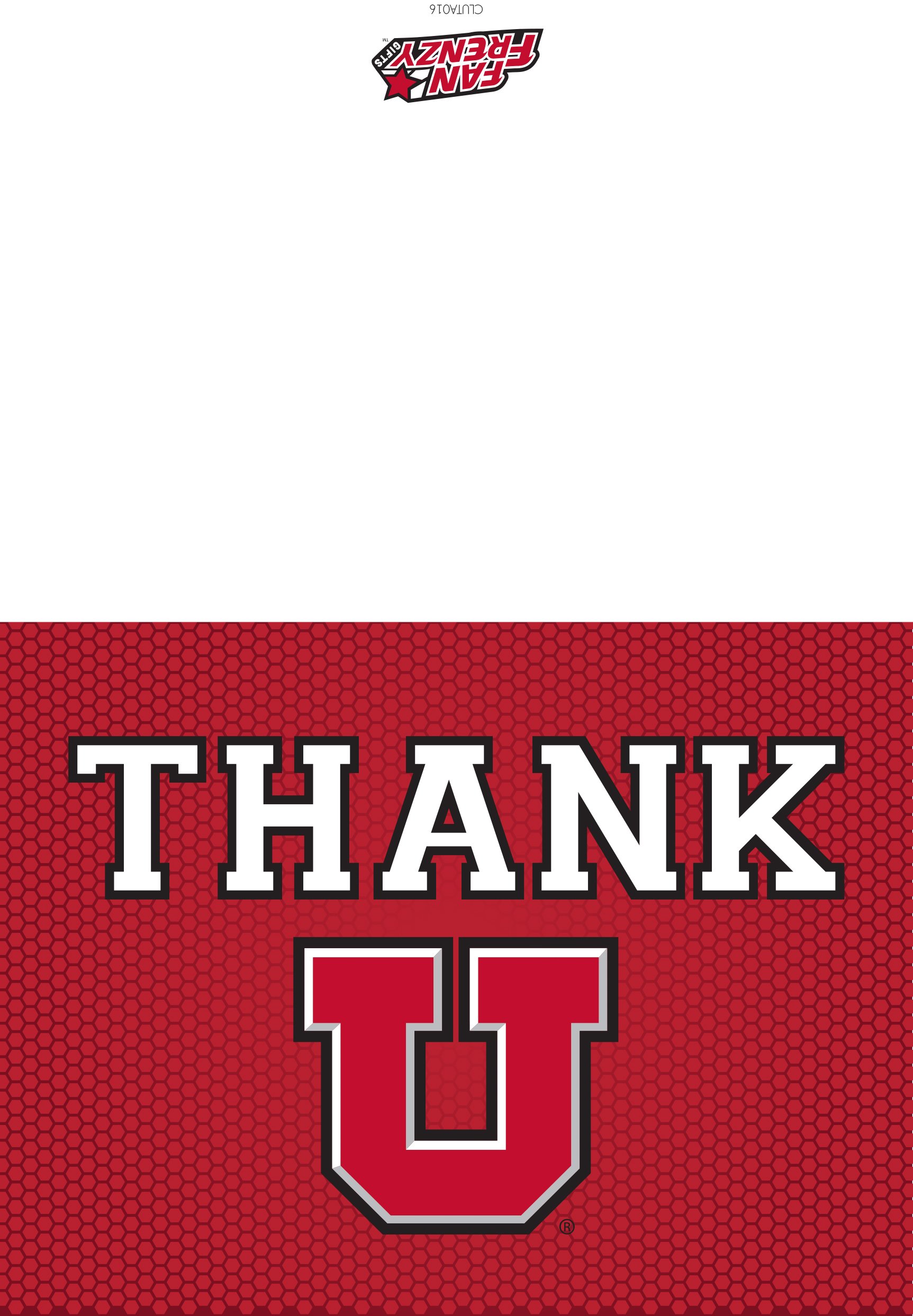 Pack of 10 University of Utah Thank You Cards with envelopes, featuring school logo and vibrant design.