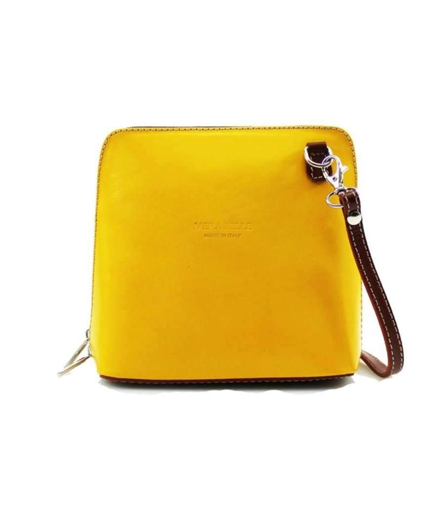 Vera Leather Bag in various colors, showcasing its handmade Italian craftsmanship and stylish design.