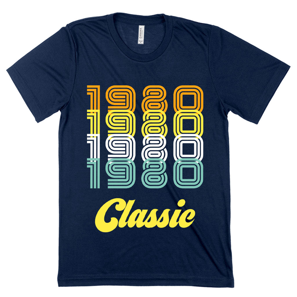 Viscose 1980 Classic T-Shirt in various colors, showcasing its soft fabric and unisex design.