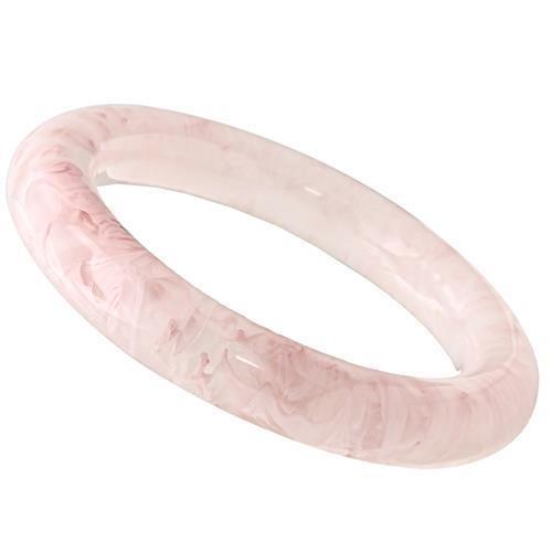 VL046 Resin Bangle in light rose color, showcasing its elegant and minimalist design without any stones.