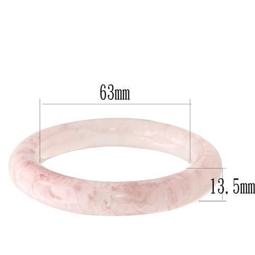 VL046 Resin Bangle in light rose color, showcasing its elegant and minimalist design without any stones.