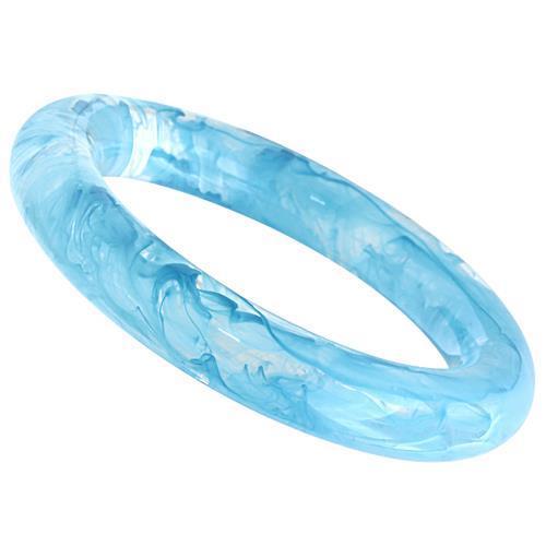 VL052 Resin Bangle in Capri Blue, lightweight and stylish, perfect for any outfit.