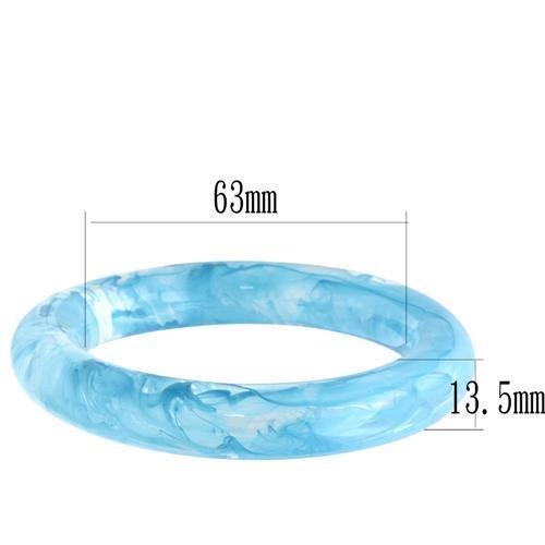 VL052 Resin Bangle in Capri Blue, lightweight and stylish, perfect for any outfit.