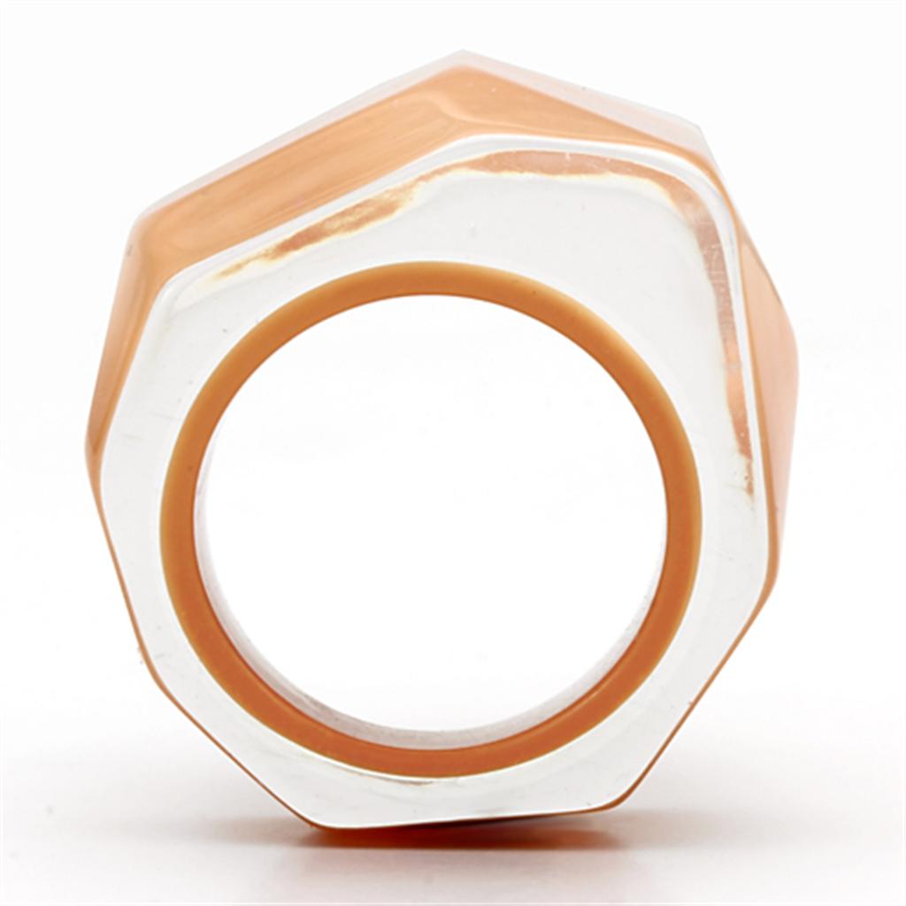 VL094 Resin Ring in vibrant orange color, showcasing a minimalist design without any stones.