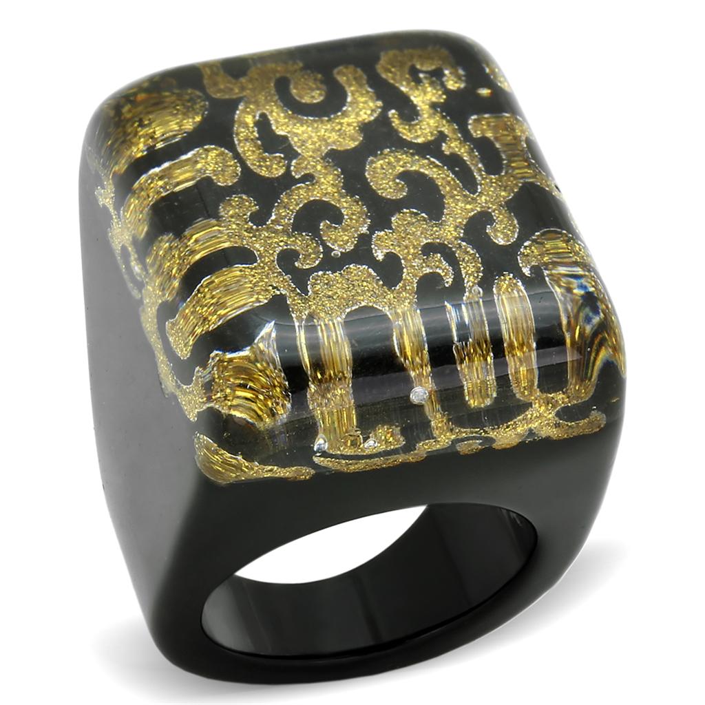 VL112 Resin Ring with No Stone, showcasing a modern and minimalist design in a vibrant color.