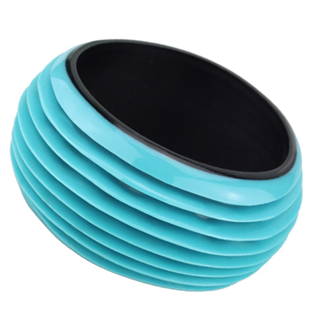 VL128 Resin Bangle in vibrant turquoise color, showcasing its smooth finish and lightweight design.