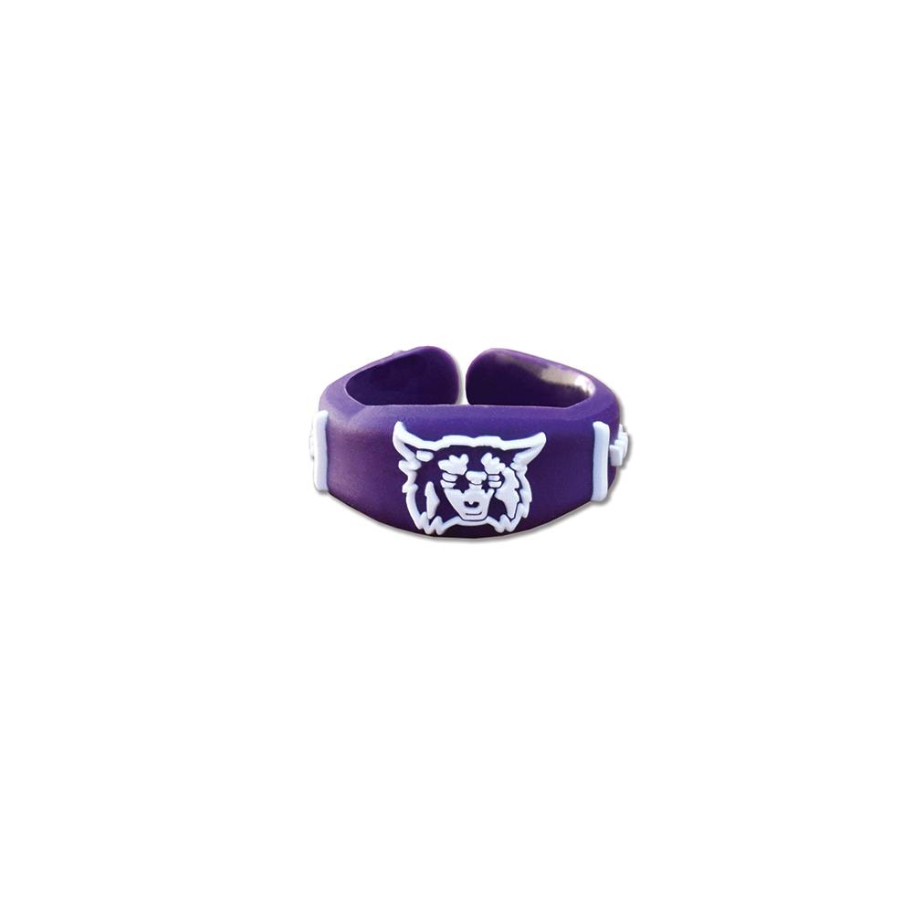 Weber State Wildcats Adjustable Silicone Ring, showcasing the school colors and logo, perfect for fans of all ages.