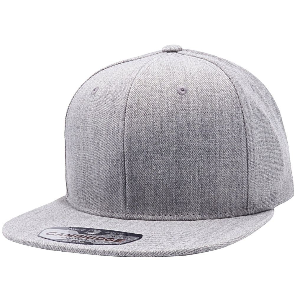 A pack of six stylish wool blend snapback hats featuring a high profile crown and flat visor, perfect for casual wear.