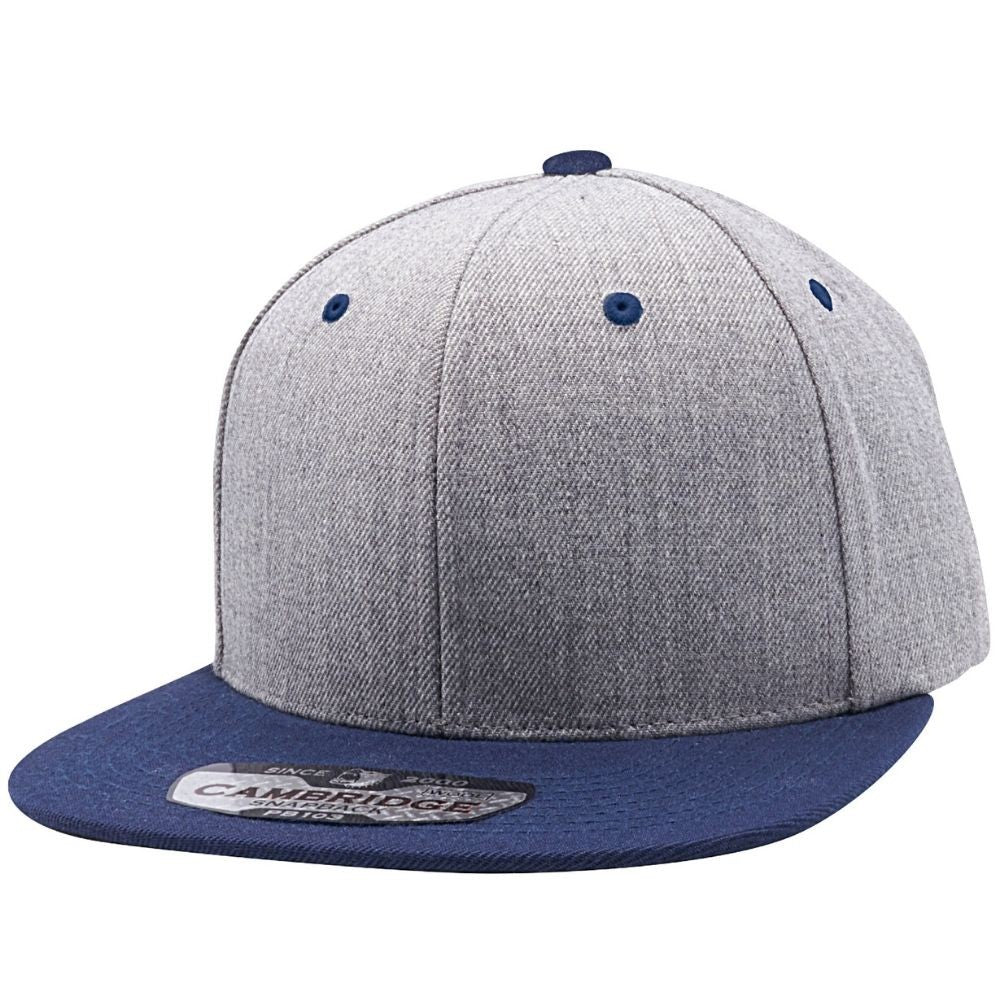 A pack of six stylish wool blend snapback hats featuring a high profile crown and flat visor, perfect for casual wear.