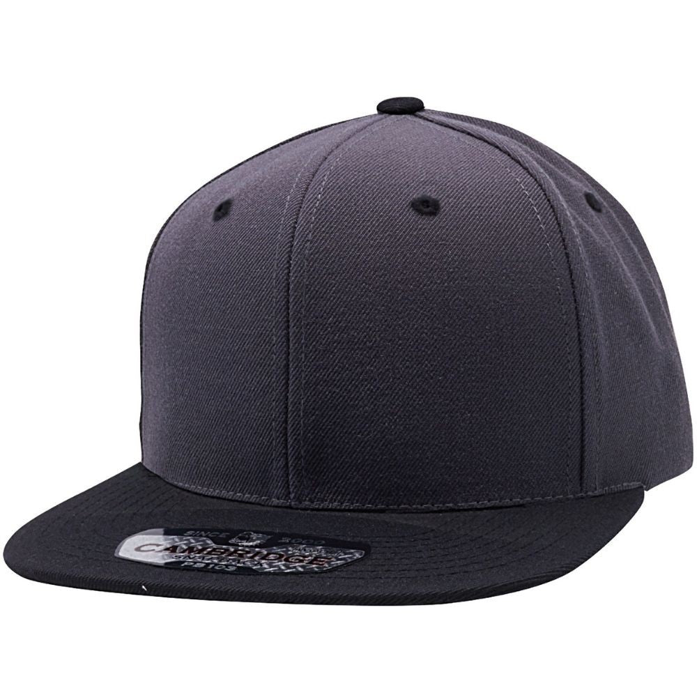 A pack of six stylish wool blend snapback hats featuring a high profile crown and flat visor, perfect for casual wear.