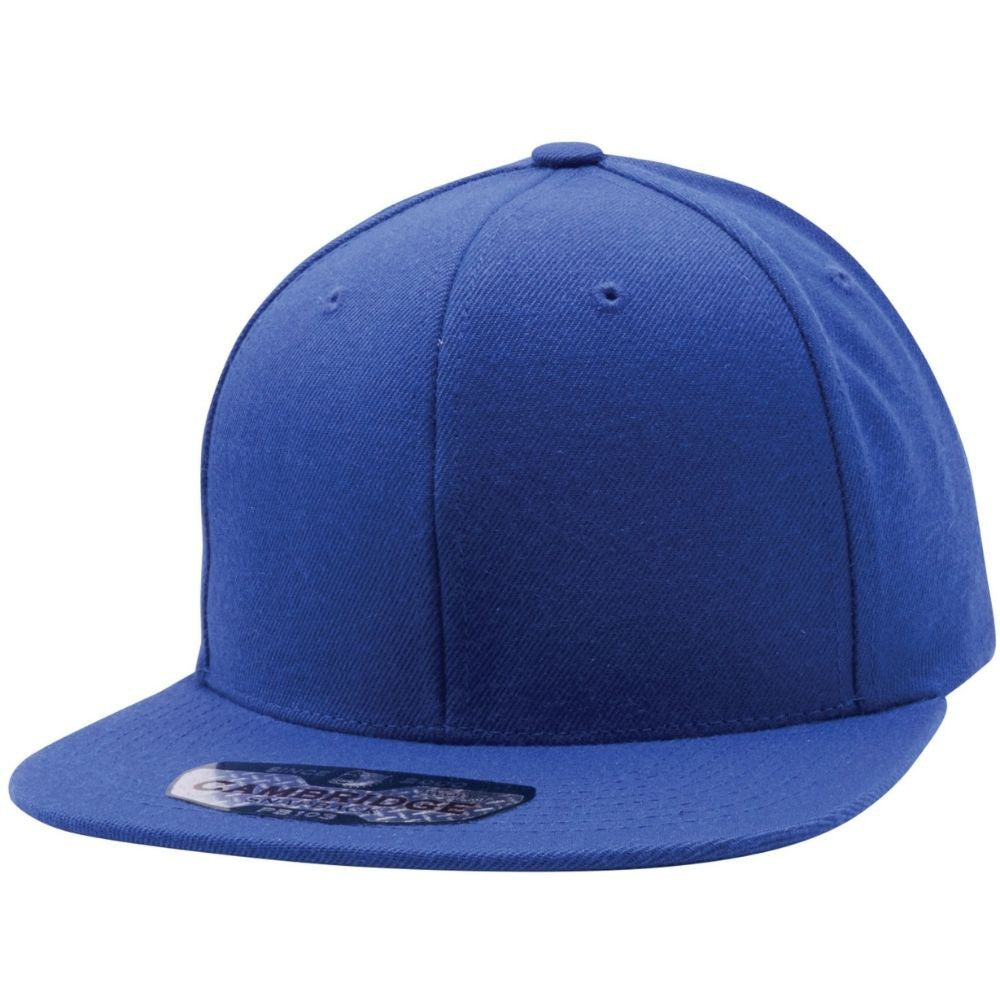 A pack of six stylish wool blend snapback hats featuring a high profile crown and flat visor, perfect for casual wear.