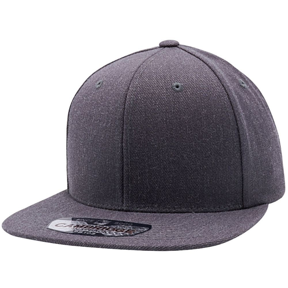 A pack of six stylish wool blend snapback hats featuring a high profile crown and flat visor, perfect for casual wear.