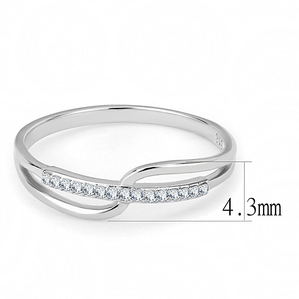 Elegant Women Stainless Steel Ring with Clear Cubic Zirconia Stones, high-polished finish, perfect for any occasion.