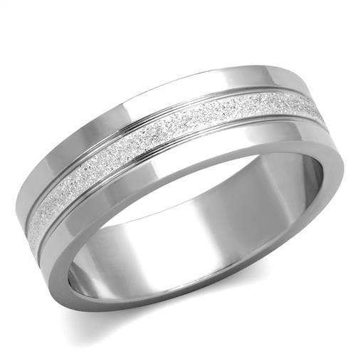 Women Stainless Steel No Stone Ring TK1668 with a high-polished finish, showcasing a minimalist design without any stones.