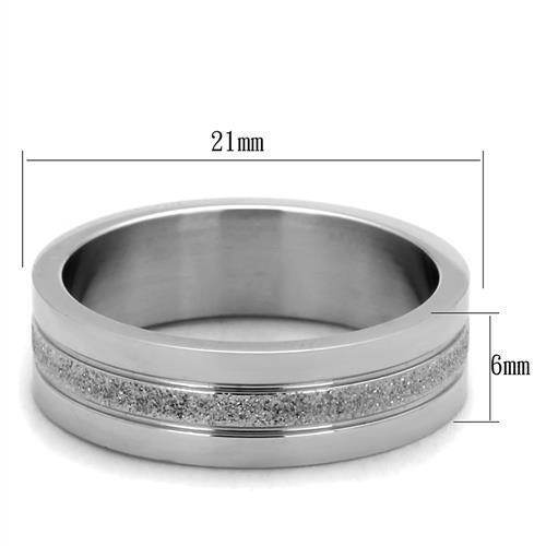 Women Stainless Steel No Stone Ring TK1668 with a high-polished finish, showcasing a minimalist design without any stones.