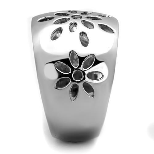 Women Stainless Steel No Stone Ring TK1684 with a high-polished finish, showcasing a sleek and minimalist design.