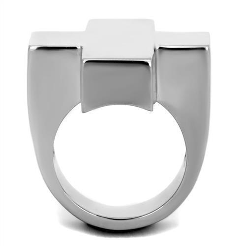 Women Stainless Steel No Stone Ring TK1827 with a high-polished finish, showcasing a minimalist design without any stones.