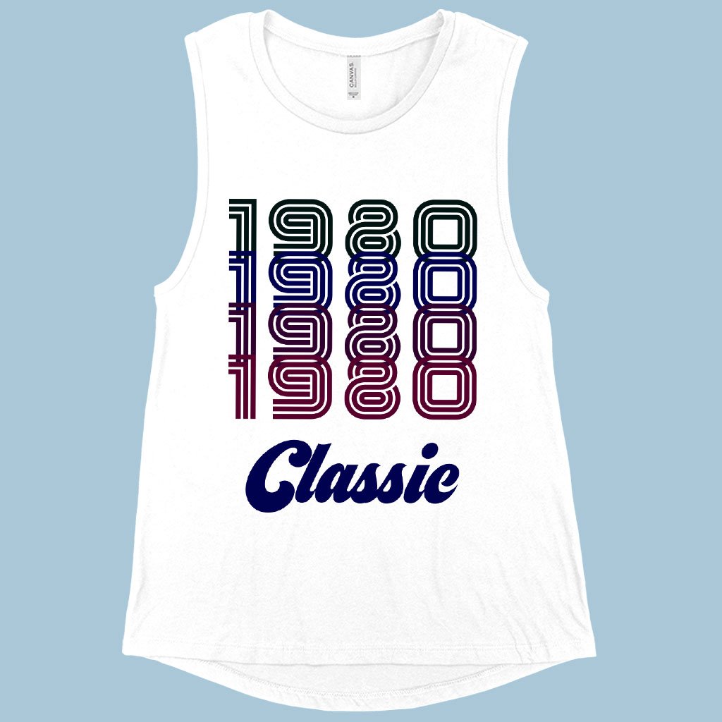 Women's Muscle 1980 Classic Tank in various colors, showcasing its soft fabric and stylish design, perfect for casual wear.