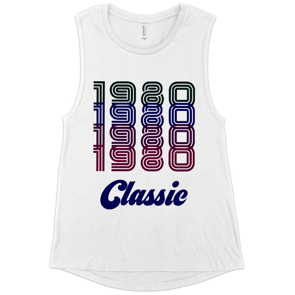 Women's Muscle 1980 Classic Tank in various colors, showcasing its soft fabric and stylish design, perfect for casual wear.