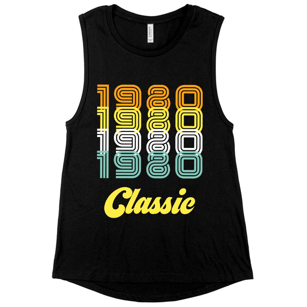 Women's Muscle 1980 Classic Tank in various colors, showcasing its soft fabric and stylish design, perfect for casual wear.