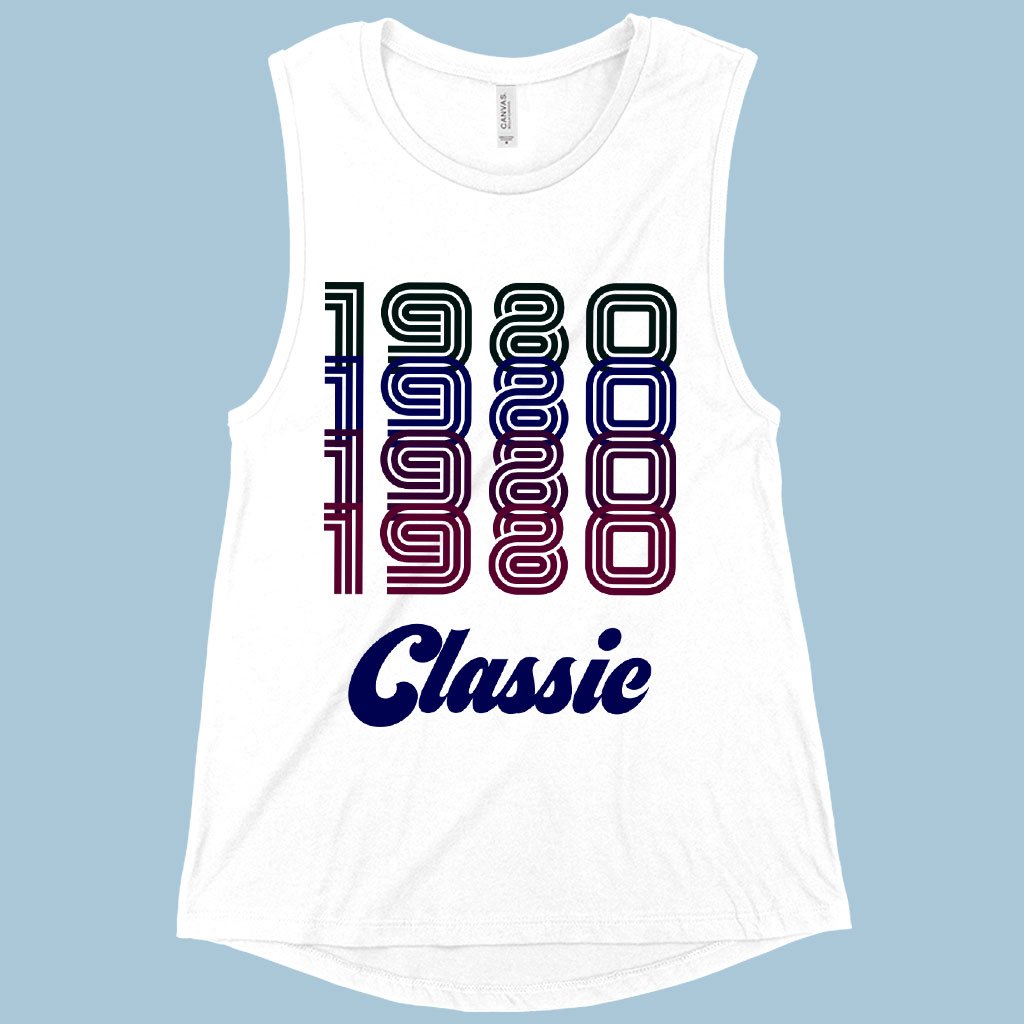 Women's Muscle 1980 Classic Tank in various colors, showcasing its soft fabric and stylish design, perfect for casual wear.