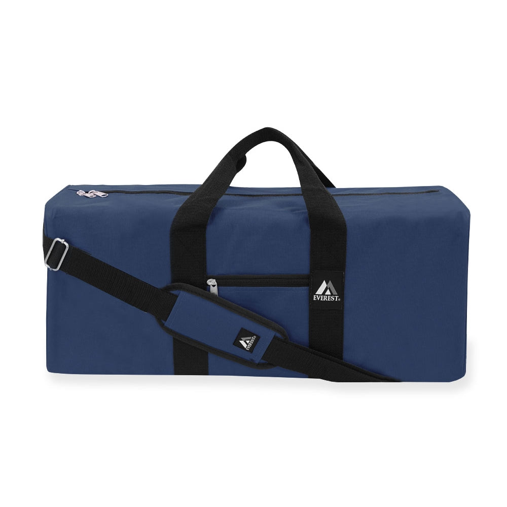 X Large Gear Duffel Bag in black, featuring multiple pockets and padded shoulder straps, ideal for travel and outdoor activities.