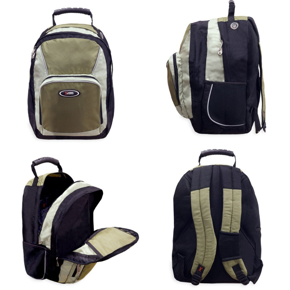 XTREME Multi-Compartment Backpack with suede bottom, showcasing its modern design and spacious compartments.