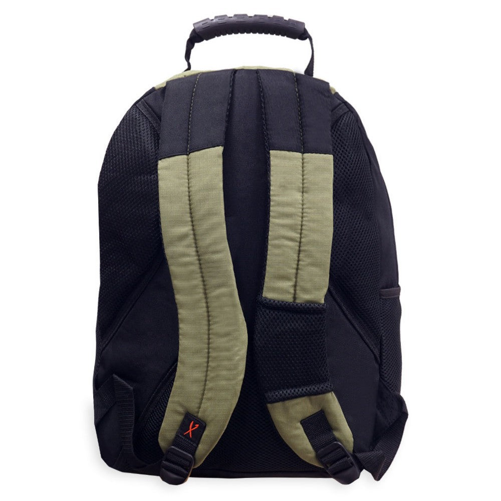 XTREME Multi-Compartment Backpack with suede bottom, showcasing its modern design and spacious compartments.