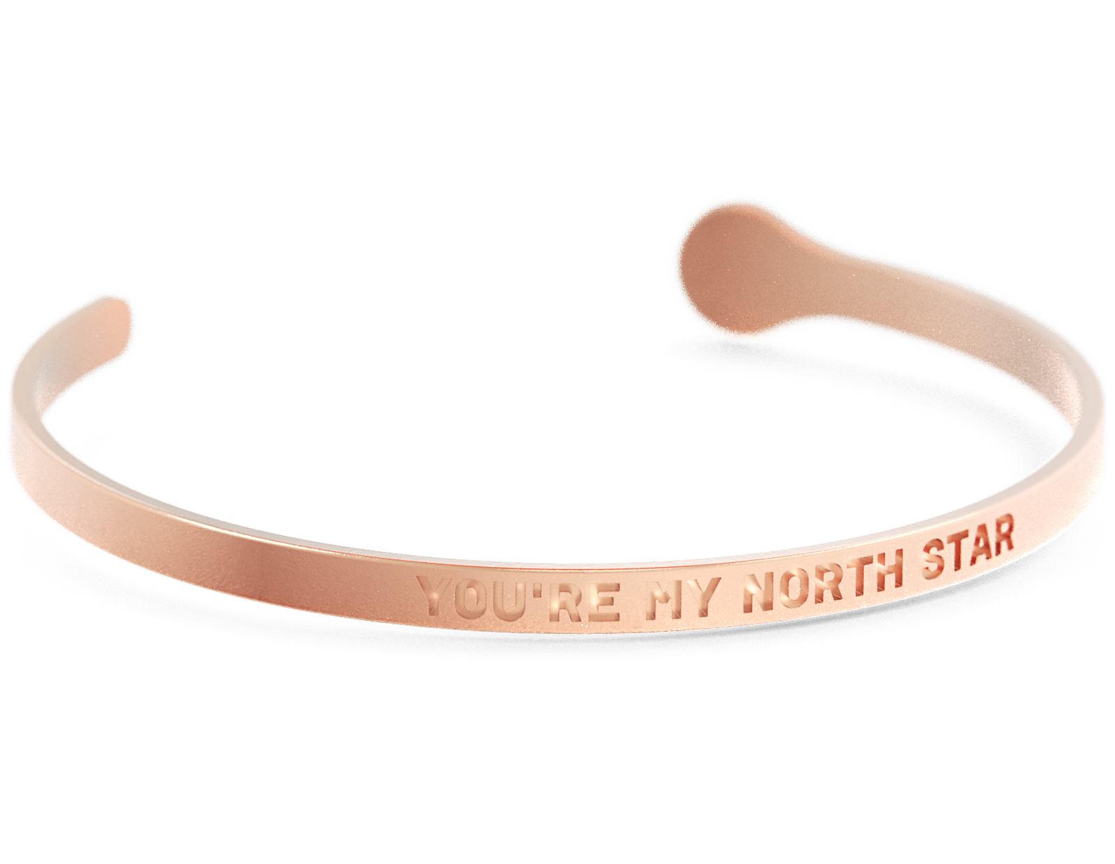 You're My North Star bracelet featuring a 24k gold coating on stainless steel, designed to fit most wrist sizes with a hypoallergenic finish.