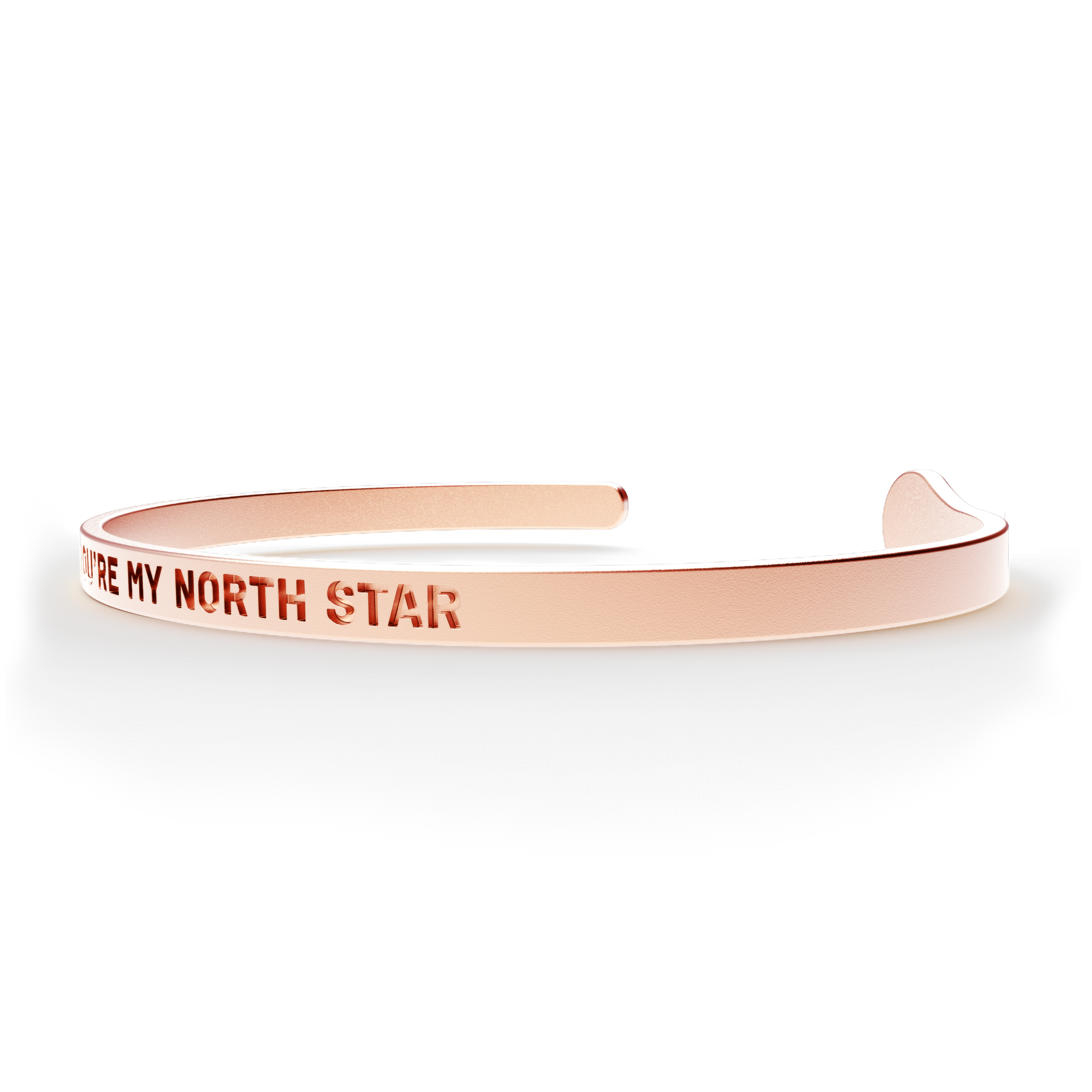 You're My North Star bracelet featuring a 24k gold coating on stainless steel, designed to fit most wrist sizes with a hypoallergenic finish.