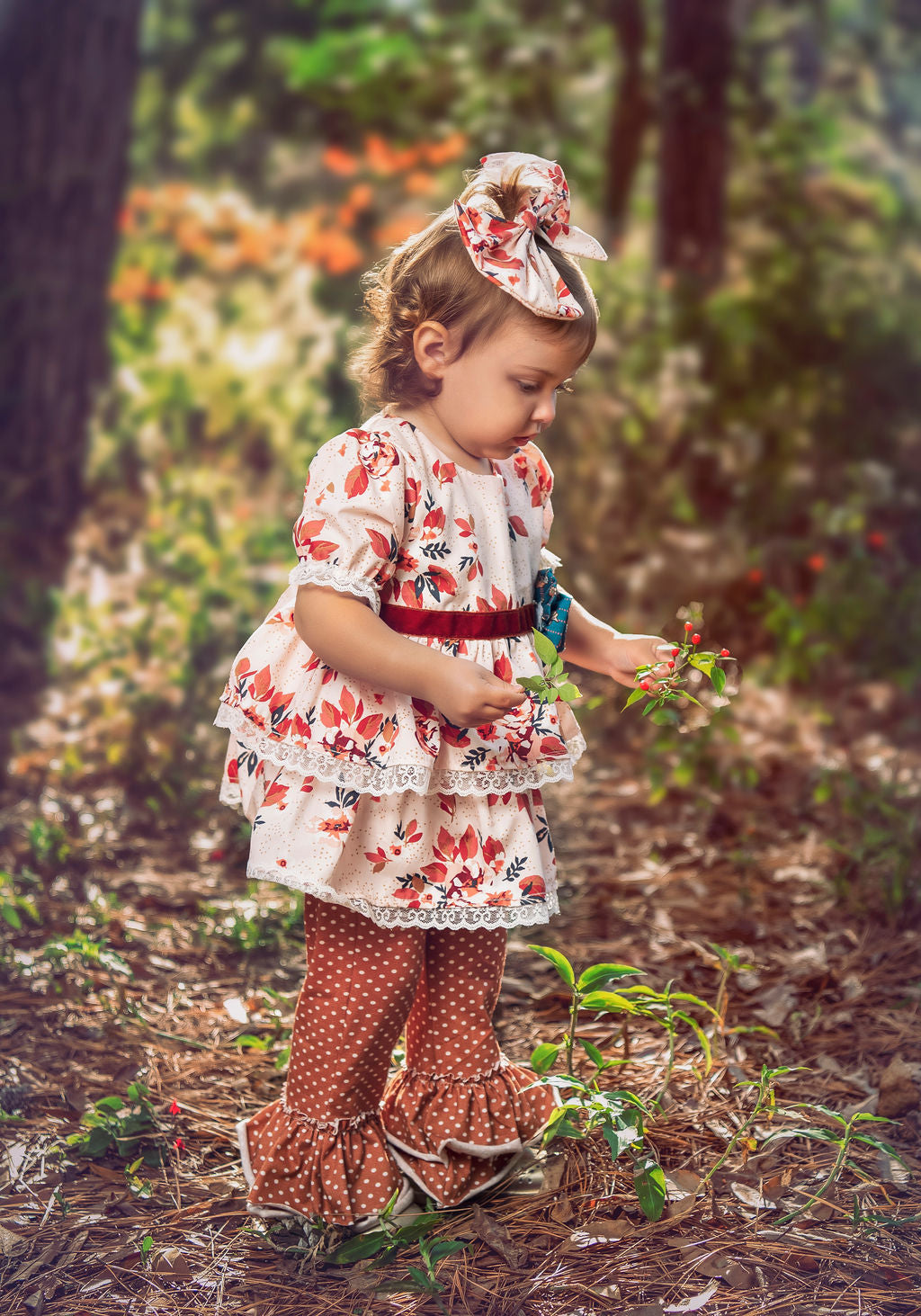 Autumn Love Swing Set featuring rustic colors and a luxurious velvet waist, perfect for fall decor.