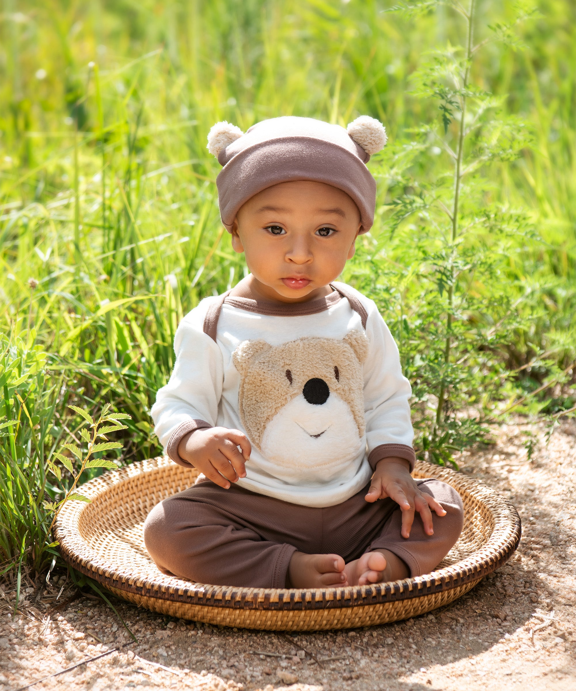 Adorable Bear Wear Baby Boy Legging Set featuring a cute bear design, soft fabric, and matching top and bottom.