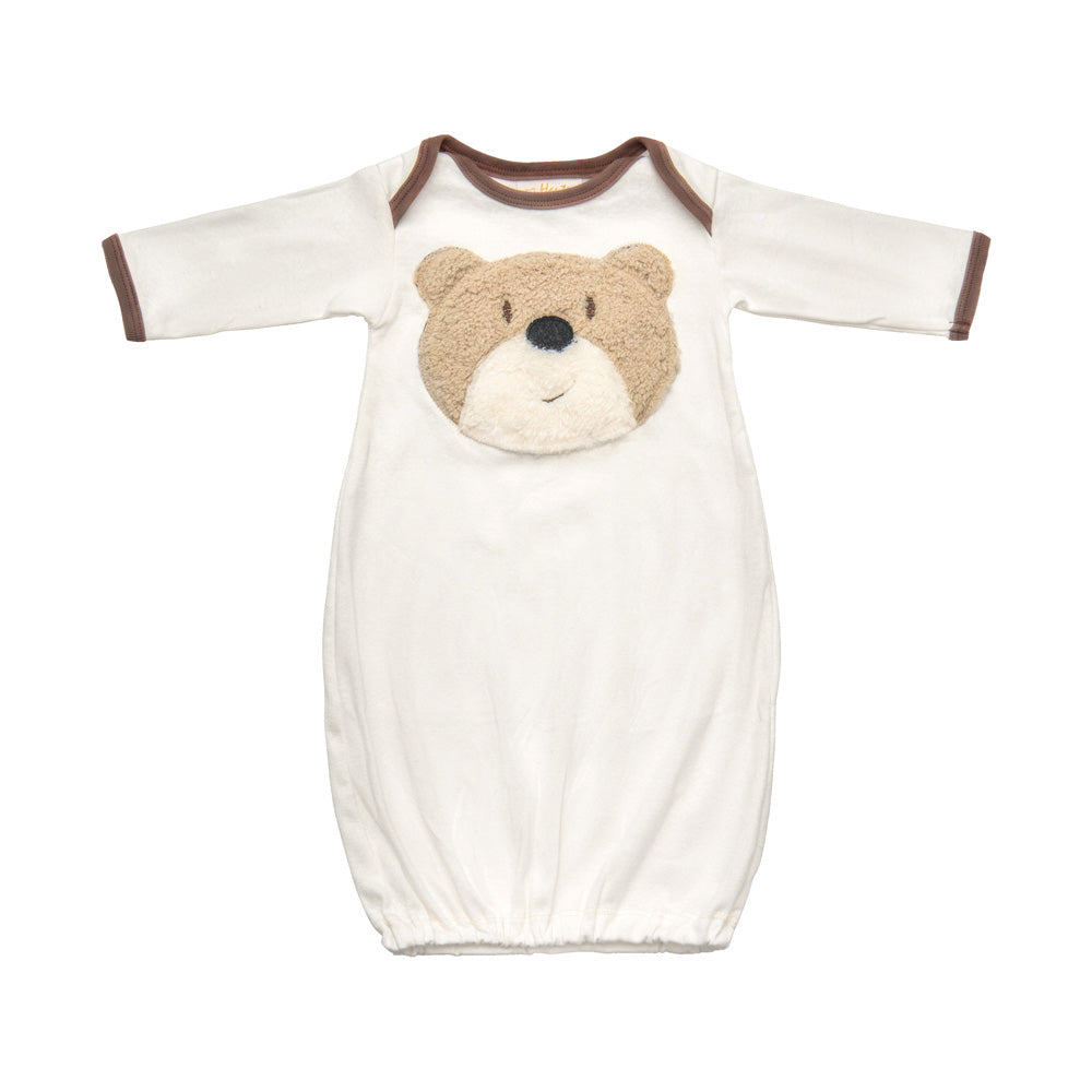 Bear Wear Newborn Boy Gown featuring a cute bear design, soft fabric, and a comfortable fit for baby boys.