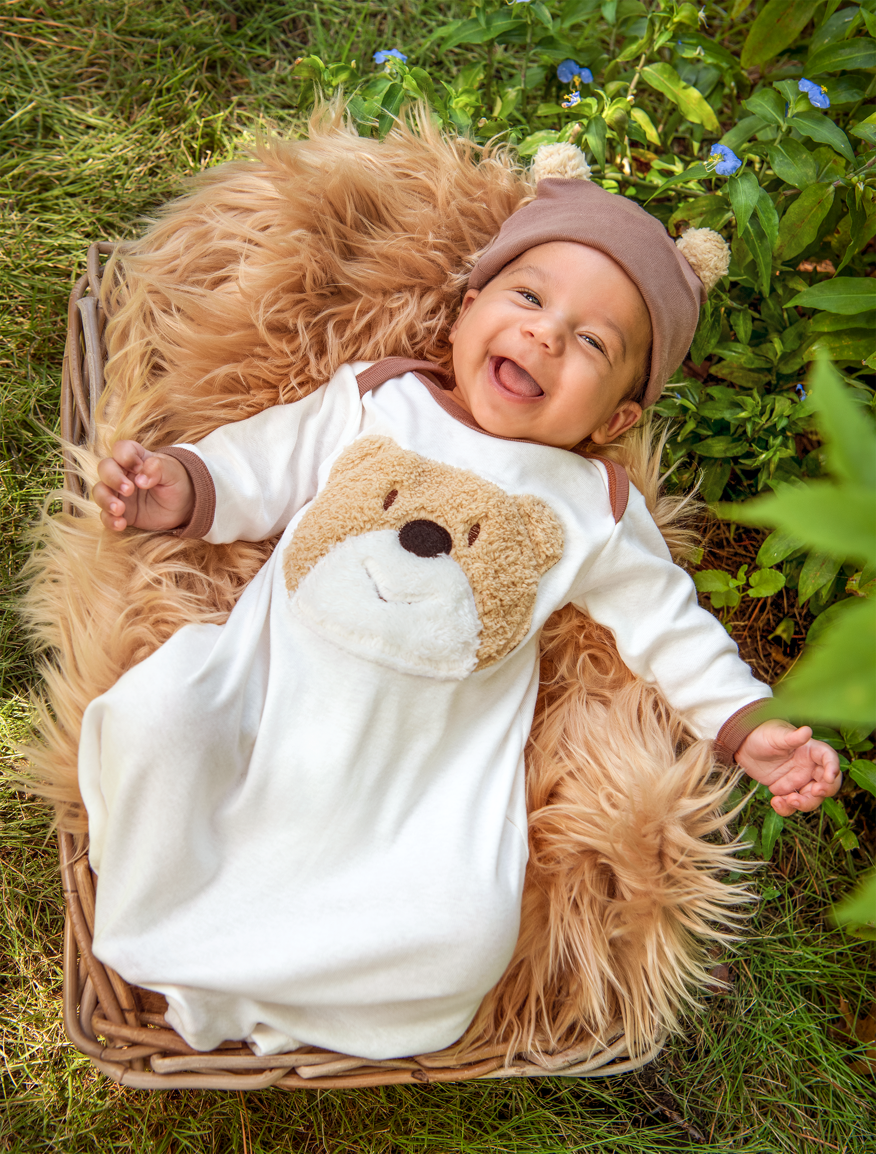 Bear Wear Newborn Boy Gown featuring a cute bear design, soft fabric, and a comfortable fit for baby boys.