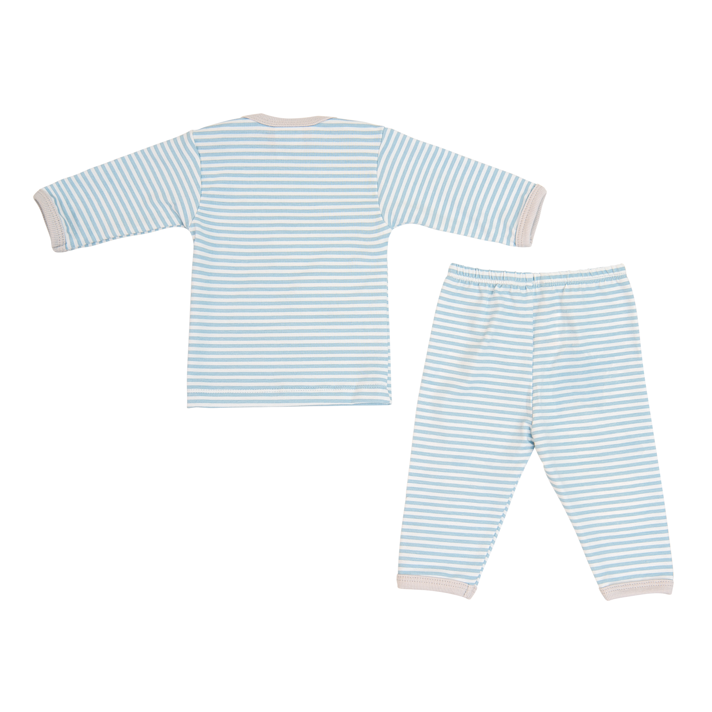 Bubbles Baby Boy Legging Set featuring a gown, cap, blanket, and plush toy, perfect for newborns.