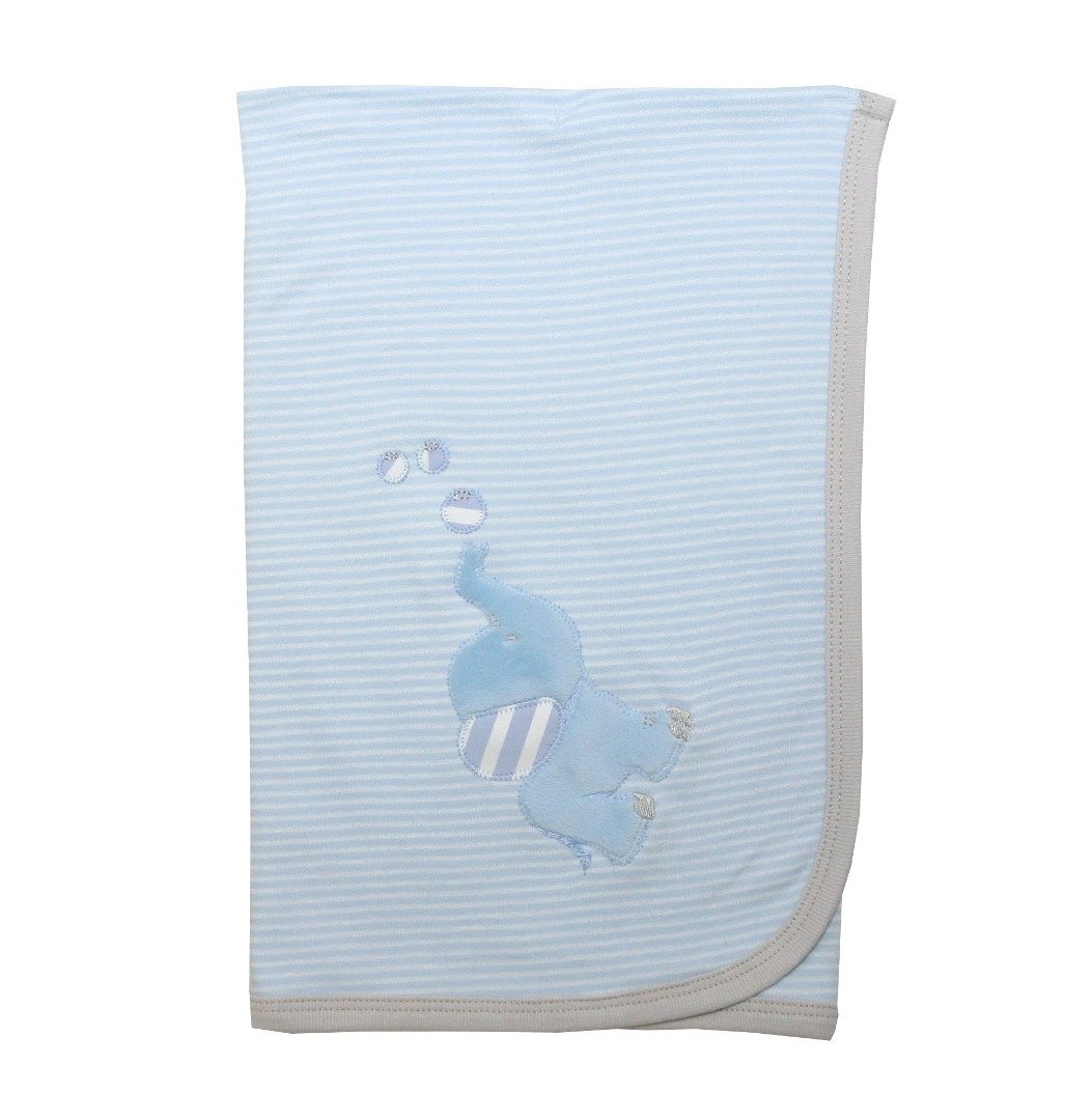 A soft and stylish Bubbles Receiving Blanket featuring a playful bubble design, perfect for wrapping newborns.