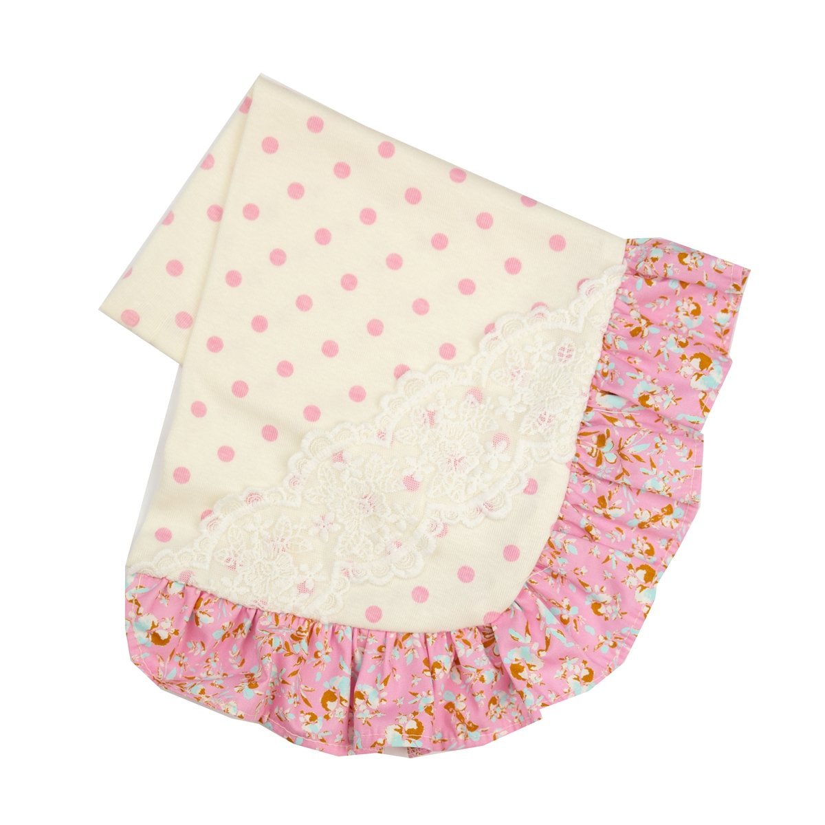 Daisy Bloom Receiving Blanket featuring a floral design, soft fabric, perfect for newborns.