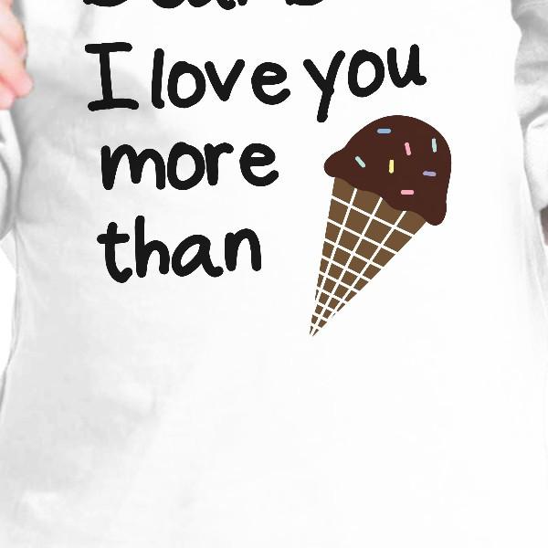 Dear Dad Icecream Infant Shirt featuring a cute ice cream design on a white background, made from 100% ring-spun cotton.