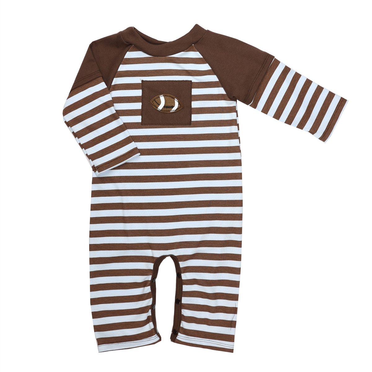 Field Goal Infant Boys Coverall featuring a playful sports design, soft fabric, and easy snap closures for comfort and convenience.